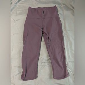 Lululemon Black Currant Purple Train Times Cropped Legging 17” Size 4
